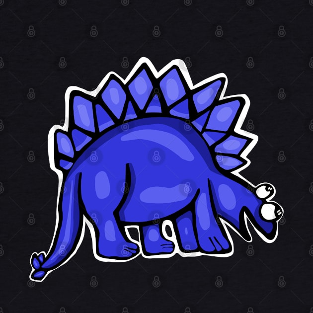 Blue Stegosaurus by wildjellybeans